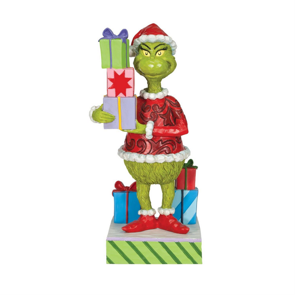 Grinch Holding Presents Jim Shore Dr. Seuss 6010778