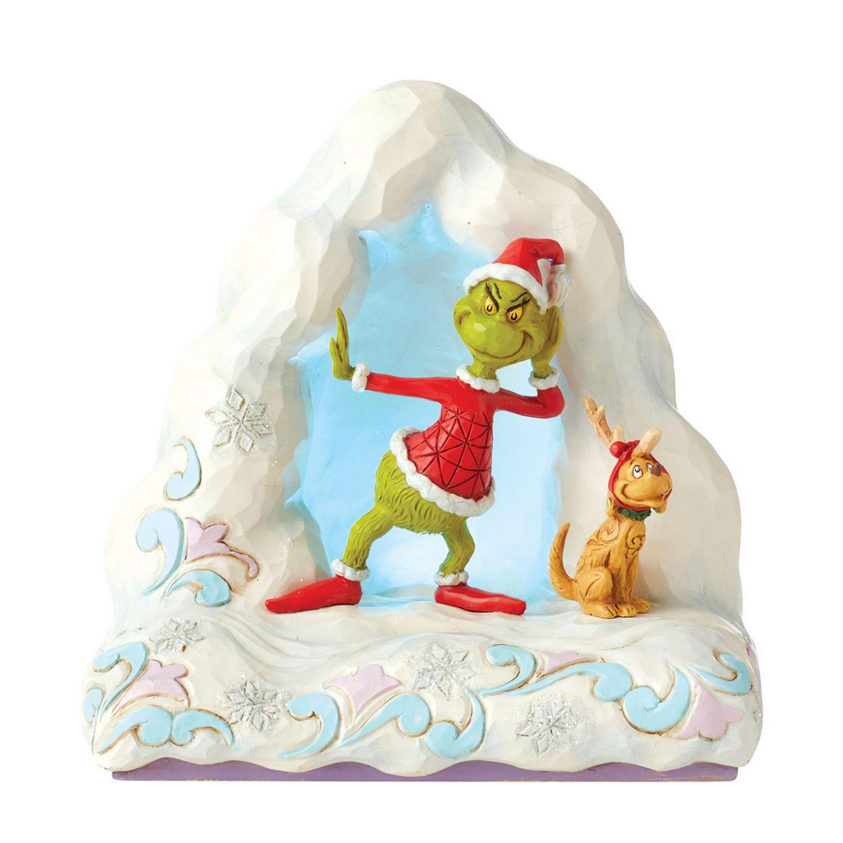 Grinch and Max on Snow Mound Jim Shore Dr. Seuss 6010780