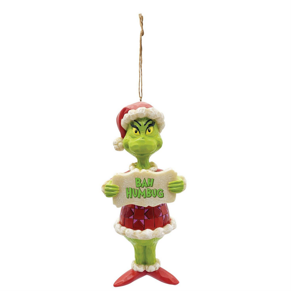 Grinch Bah Humbug PVC Ornament Jim Shore Dr. Seuss 6009533