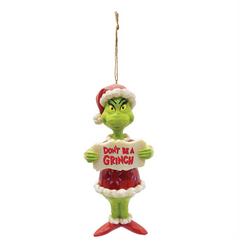 Grinch Don't Be Grinch PVC Orn Jim Shore Dr. Seuss 6009534