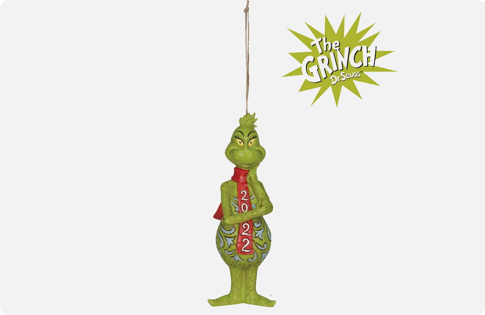 The Grinch Dated '2022' Christmas Ornament 5 Inch 6010783