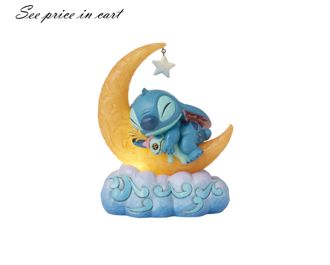 Stitch & Scrump on LED Moon Disney Traditions 6016334