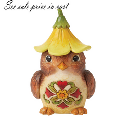 Bird with Flower Hat Figurine Jim Shore Heartwood Creek 6014419