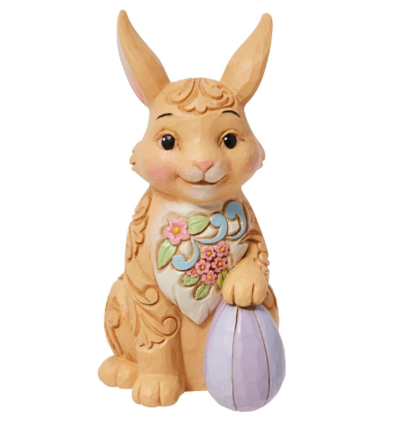 Mini Easter Bunny Floral Jim Shore Heartwood Creek 6012440