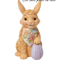 Mini Easter Bunny Floral Jim Shore Heartwood Creek 6012440