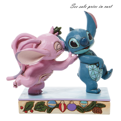 Jim Shore Disney Traditions Angel and Stitch mistletoe kisses 6008980