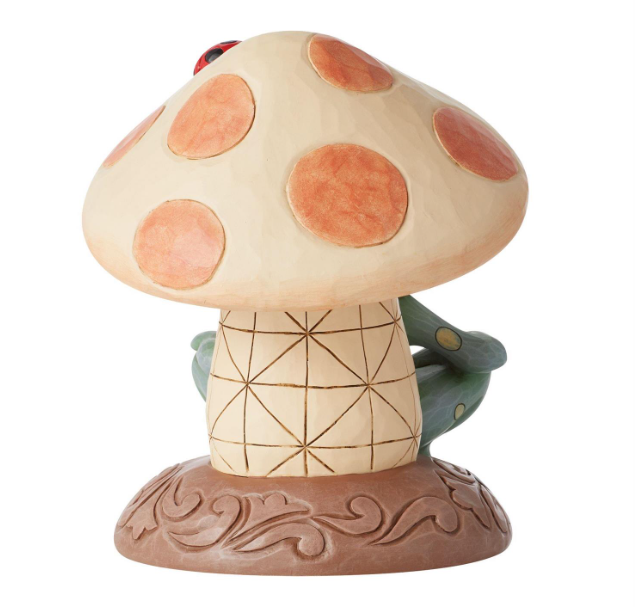 Frog Leaning on Mushroom Fig Jim Shore Heartwood Creek 6014429