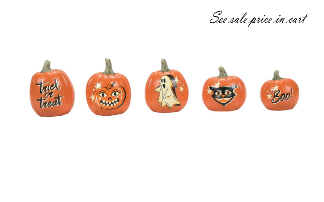 Vintage Pumpkins St/5 Village Cross Product Halloween 6012280