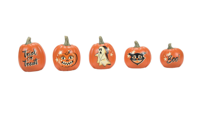 Vintage Pumpkins St/5 Village Cross Product Halloween 6012280