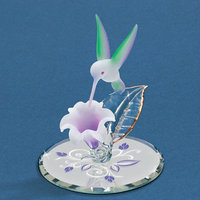 Hummingbird with White and Lavender Lily CF2 483WL
