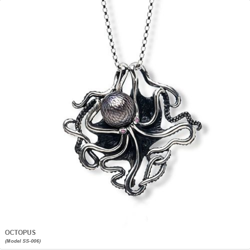 Galatea Hawaii Silver Collection Black Tahitian Pearl Sterling Silver SS-006