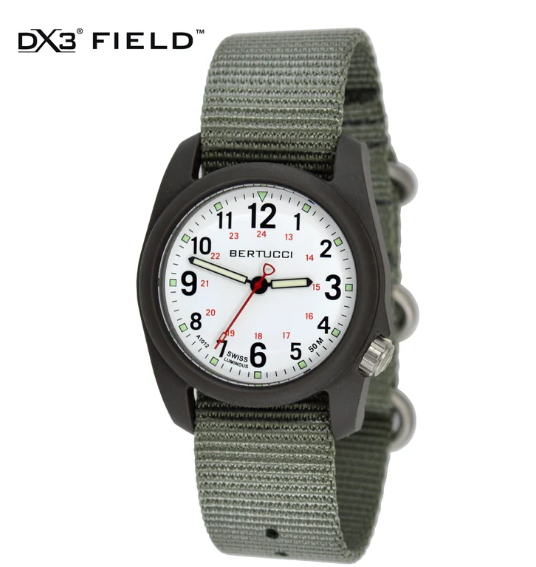 #11019 DX3® Field™ - White Dial w/ Defender Drab™ Nylon Band