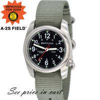 #11051 A-2S Field - Black dial, Defender Drab Nylon Band