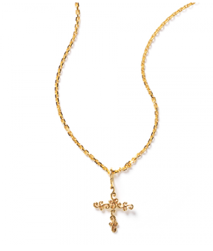 Southern Gates® 14k Gold Scrolling Vine Cross Necklace NG501
