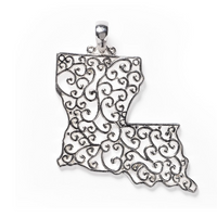 Southern Gates® Louisiana State Pendant P1813