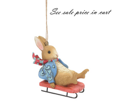 Peter Rabbit Sledging Ornament Jim Shore Heartwood Creek 6010691