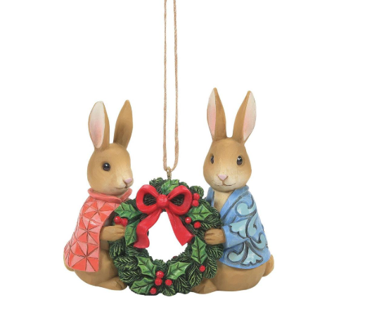 Peter & Flopsy with WreathOrn Jim Shore Heartwood Creek 6010690