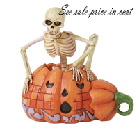 Skeleton Pop Out Pumpkin Fig Jim Shore Heartwood Creek 6016643