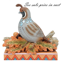 Quail Sitting on Leaves Fig Jim Shore Heartwood Creek 6016632