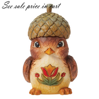 Bird with Acorn Hat Figurine Jim Shore Heartwood Creek 6014495