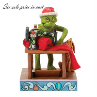 Grinch Sewing Santa Suit Fig Jim Shore Dr. Seuss 6017059