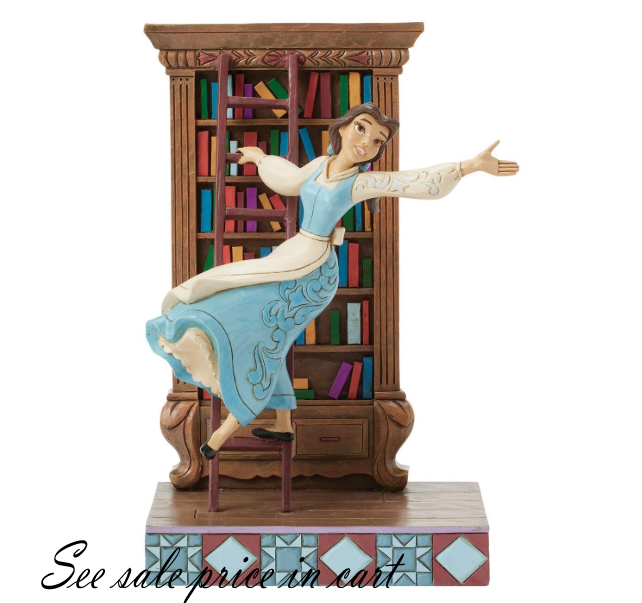 Enesco Belle with Bookshelf Disney Traditions 6016894