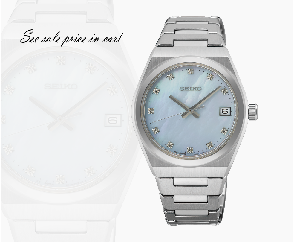 Seiko Diamond SUR603 Blue Mother Of Pearl Dial