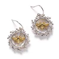 Southern Gates® Bee Mother of Pearl Earrings Courtyard Series E786