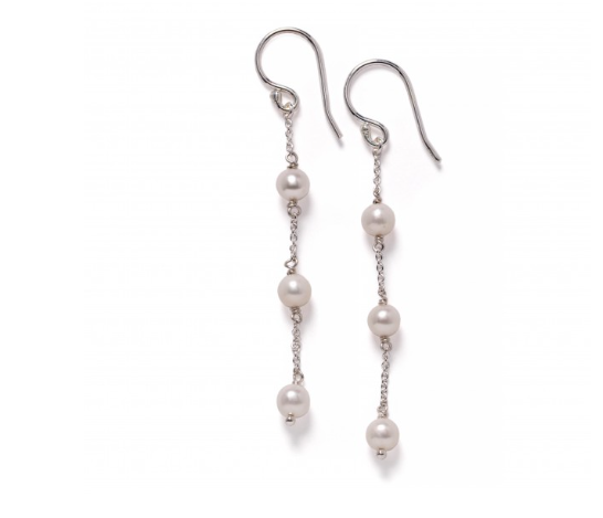 Southern Gates® Ariel 3 Pearl Station Earrings Ariel Collection E790