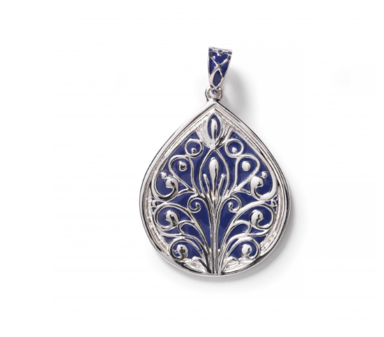 Southern Gates® Tradd Pendant, Blue Enamel Rainbow Row Collection P1962B