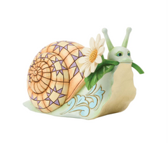 Snail with Daisy Flower Fig Jim Shore Heartwood Creek 6017782