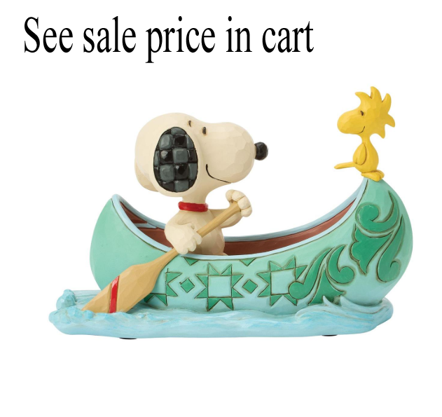 Snoopy and Woodstock in Canoe Peanuts by Jim Shore 6017869