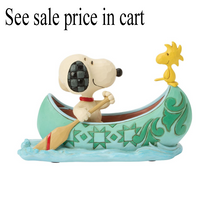 Snoopy and Woodstock in Canoe Peanuts by Jim Shore 6017869