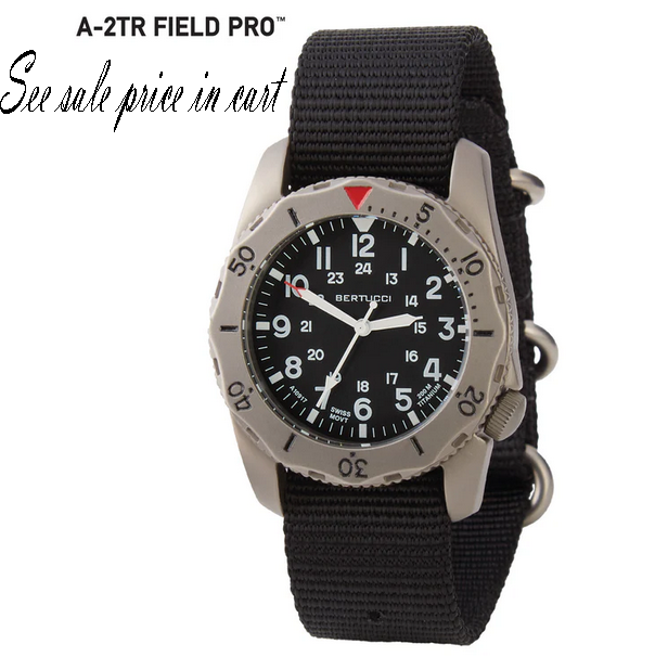 #12114 A-2TR Field Pro, Black dial - Black Nylon Band