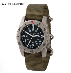 #12115 A-2TR Field Pro, Black dial - Defender Olive Nylon Band