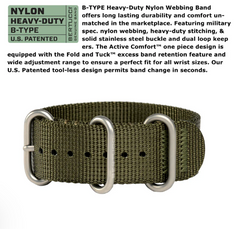 #12115 A-2TR Field Pro, Black dial - Defender Olive Nylon Band