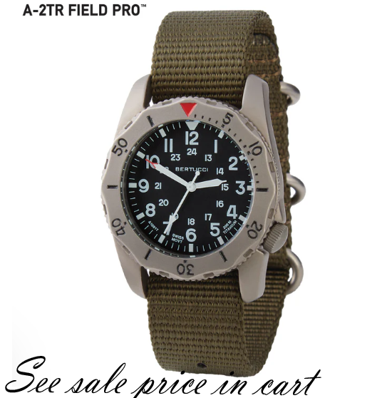 #12115 A-2TR Field Pro, Black dial - Defender Olive Nylon Band