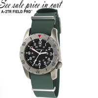 12131 A-2TR Field Pro™ Black Dial, Vintage Drab Italian Rubber NATO band