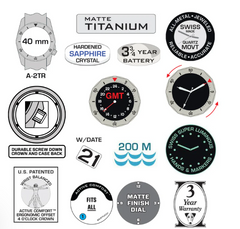 #12118 A-2TR Field Pro GMT, Black dial - Defender Olive Nylon Band