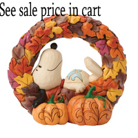 Snoopy on Fall Wreath Peanuts by Jim Shore 6018512