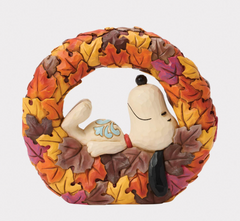 Snoopy on Fall Wreath Peanuts by Jim Shore 6018512