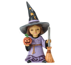 Witch with Broom Figurine Jim Shore Heartwood Creek 6018089
