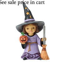 Witch with Broom Figurine Jim Shore Heartwood Creek 6018089