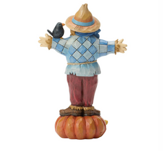 Scarecrow Standing on Pumpkin Jim Shore Heartwood Creek 6018093