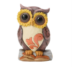 Owl on Log Mini Figurine Jim Shore Heartwood Creek 6018094