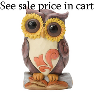 Owl on Log Mini Figurine Jim Shore Heartwood Creek 6018094