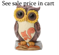 Owl on Log Mini Figurine Jim Shore Heartwood Creek 6018094