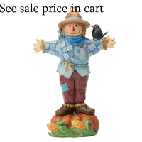 Scarecrow Standing on Pumpkin Jim Shore Heartwood Creek 6018093