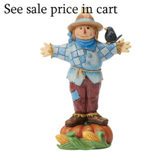 Scarecrow Standing on Pumpkin Jim Shore Heartwood Creek 6018093