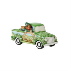 Jim Shore Heartwood Creek Leprechaun Green Truck Irish St. Patrick's Day 6010268